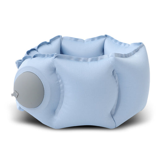 Blue Press-Pump Inflatable Travel Pillow - Ultra-Lightweight Ergonomic 360 degrees Neck Support V888-ELOSUNG36251