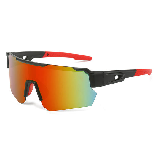 Black Temples and Orange Lenses Unisex Sport Cycling Sunglasses - Lightweight Wraparound Eyewear for Running V888-ELOSUNG36256
