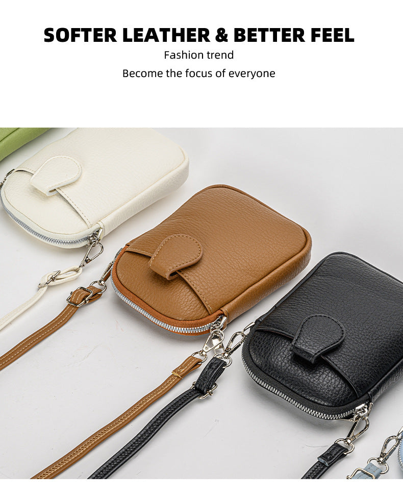 Blue Chic Crossbody Phone Bag - Womens PU Leather Mini Shoulder Purse with Adjustable Strap V888-ELOSUNG36291