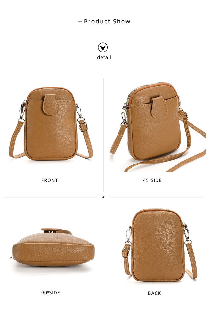 Blue Chic Crossbody Phone Bag - Womens PU Leather Mini Shoulder Purse with Adjustable Strap V888-ELOSUNG36291