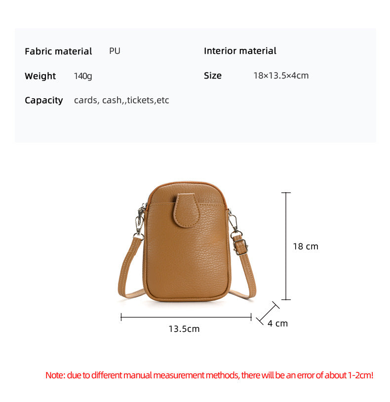Green Chic Crossbody Phone Bag - Womens PU Leather Mini Shoulder Purse with Adjustable Strap V888-ELOSUNG36292