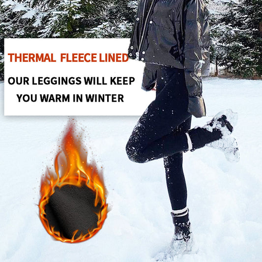 Size S Black Women's Mid Waist Plush Leggings with Pockets - Autumn and Winter Leggings with Pockets V888-ELOSUNG36310