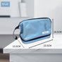 Blue Chic Dual-Compartment Makeup & Toiletry Bag - Large Capacity Travel Organizer with Brush Holder V888-ELOSUNG36328