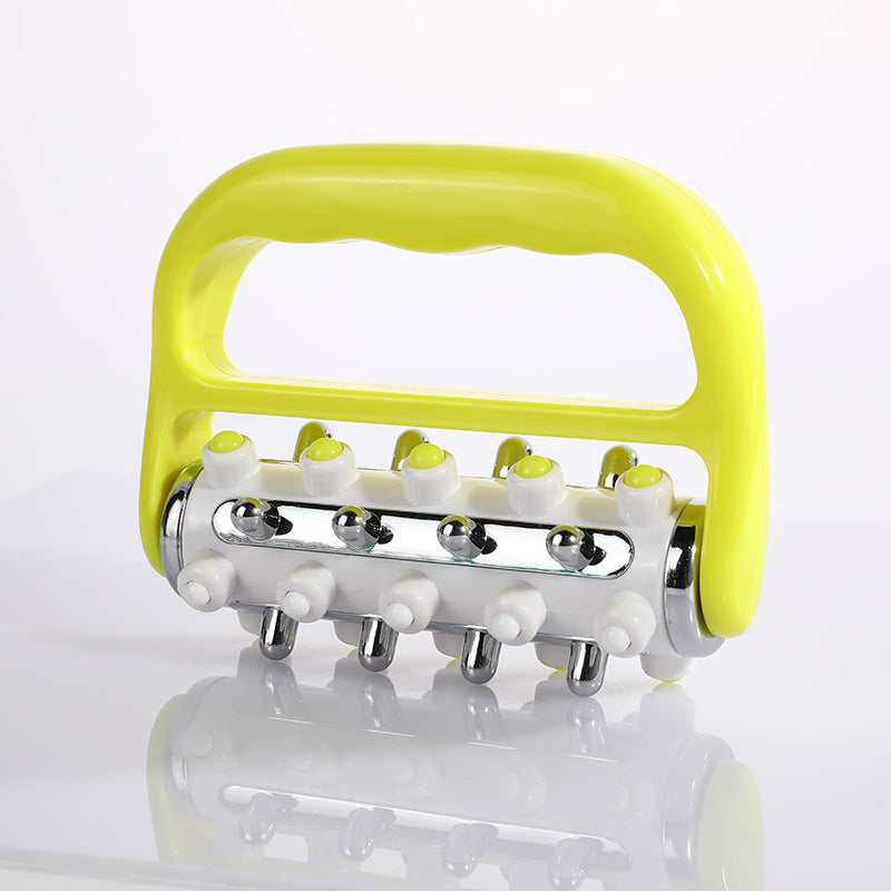 Light Green Ergonomic Body Roller Massager - Handheld Deep Tissue Tool for Muscle Relief and Fascia Release V888-ELOSUNG36338