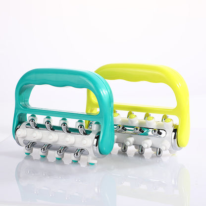 Light Green Ergonomic Body Roller Massager - Handheld Deep Tissue Tool for Muscle Relief and Fascia Release V888-ELOSUNG36338
