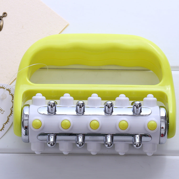 Light Green Ergonomic Body Roller Massager - Handheld Deep Tissue Tool for Muscle Relief and Fascia Release V888-ELOSUNG36338