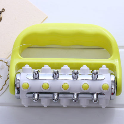 Light Green Ergonomic Body Roller Massager - Handheld Deep Tissue Tool for Muscle Relief and Fascia Release V888-ELOSUNG36338