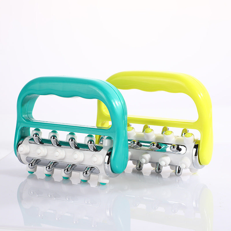 Blue Ergonomic Body Roller Massager - Handheld Deep Tissue Tool for Muscle Relief and Fascia Release V888-ELOSUNG36339