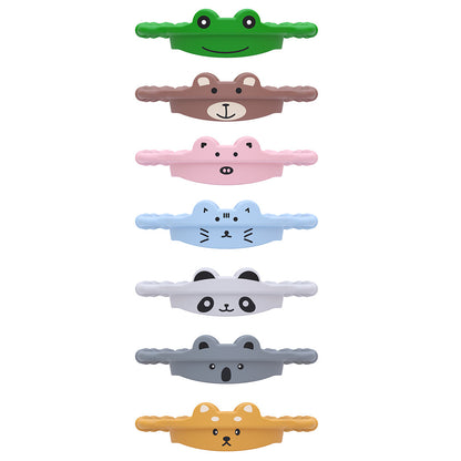 2 Pcs Green Frog Adorable Animal Silicone Cup Carrier - Portable Reusable Handle for Water Cup(cup not V888-ELOSUNG36349