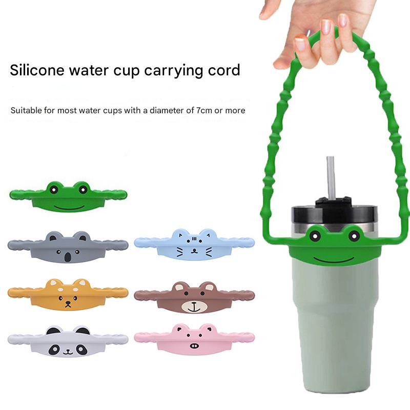 2 Pcs Grey Koala Adorable Animal Silicone Cup Carrier - Portable Reusable Handle for Water Cup(cup not V888-ELOSUNG36351