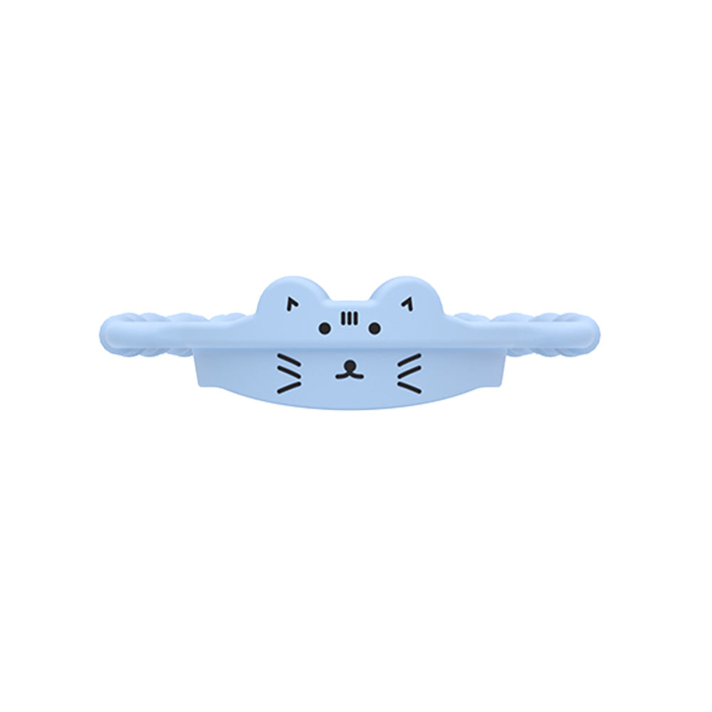 2 Pcs Blue Cat Adorable Animal Silicone Cup Carrier - Portable Reusable Handle for Water Cup(cup not included) V888-ELOSUNG36354