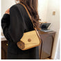 Khaki and Brown Chic PU Leather Crossbody Bag with Cute Bear Charm - Adjustable Strap Shoulder Purse V888-ELOSUNG36377