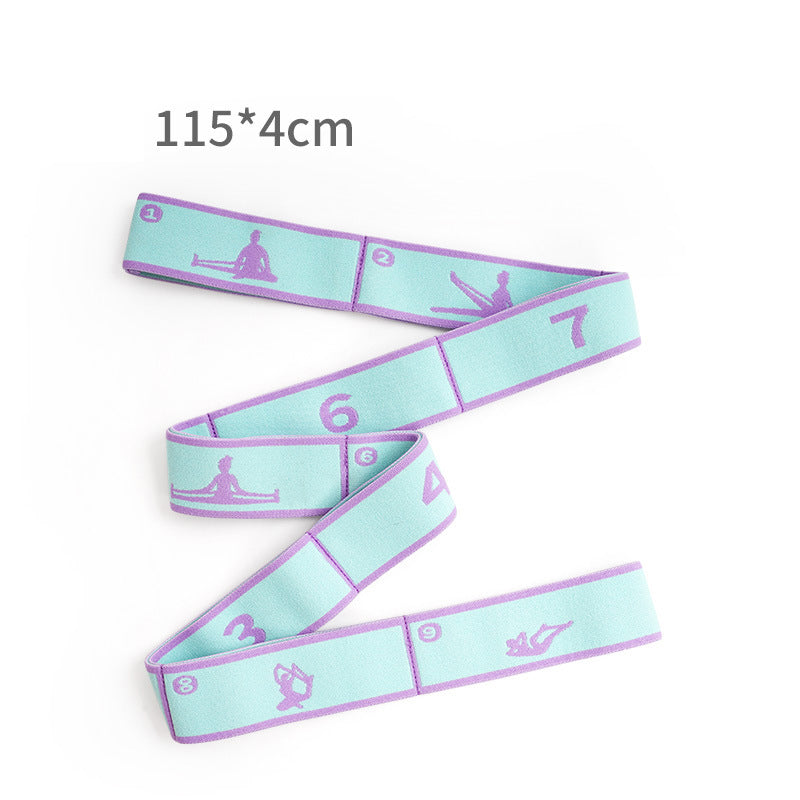 Blue and Purple 9-Loop Yoga Stretch Strap - Numbered Band for Flexibility and Physical Therapy V888-ELOSUNG36394