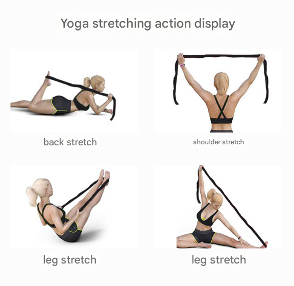 Blue and Purple 9-Loop Yoga Stretch Strap - Numbered Band for Flexibility and Physical Therapy V888-ELOSUNG36394