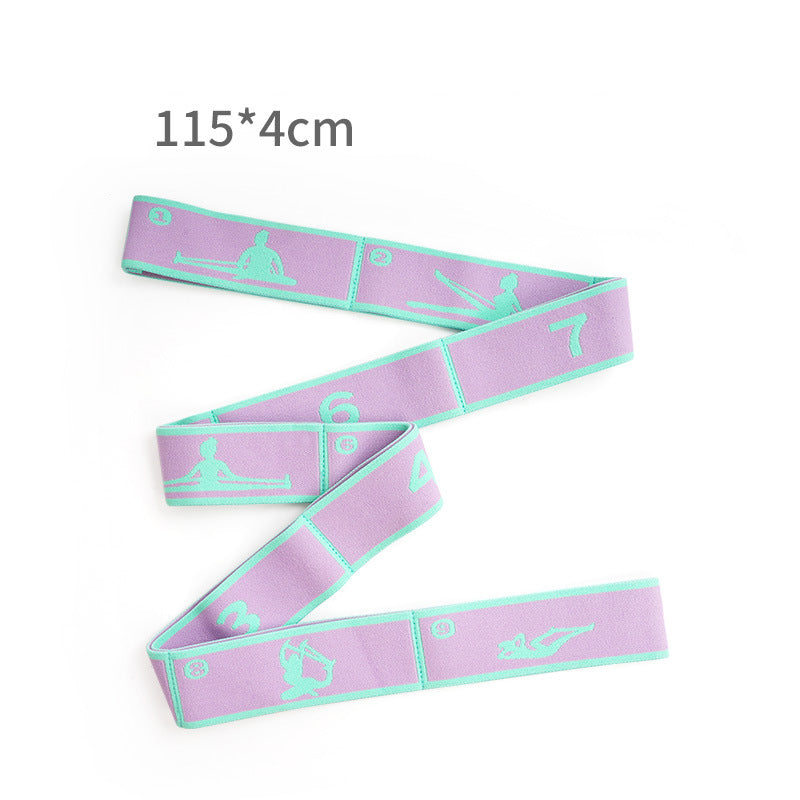 Pink and Blue 9-Loop Yoga Stretch Strap - Numbered Band for Flexibility and Physical Therapy V888-ELOSUNG36395