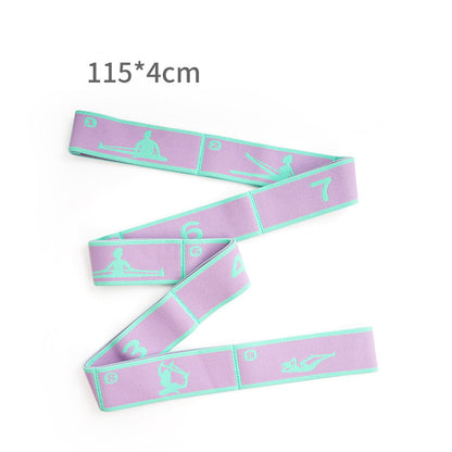 Pink and Blue 9-Loop Yoga Stretch Strap - Numbered Band for Flexibility and Physical Therapy V888-ELOSUNG36395