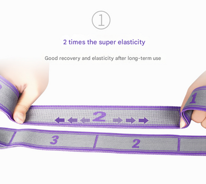 Pink and Blue 9-Loop Yoga Stretch Strap - Numbered Band for Flexibility and Physical Therapy V888-ELOSUNG36395