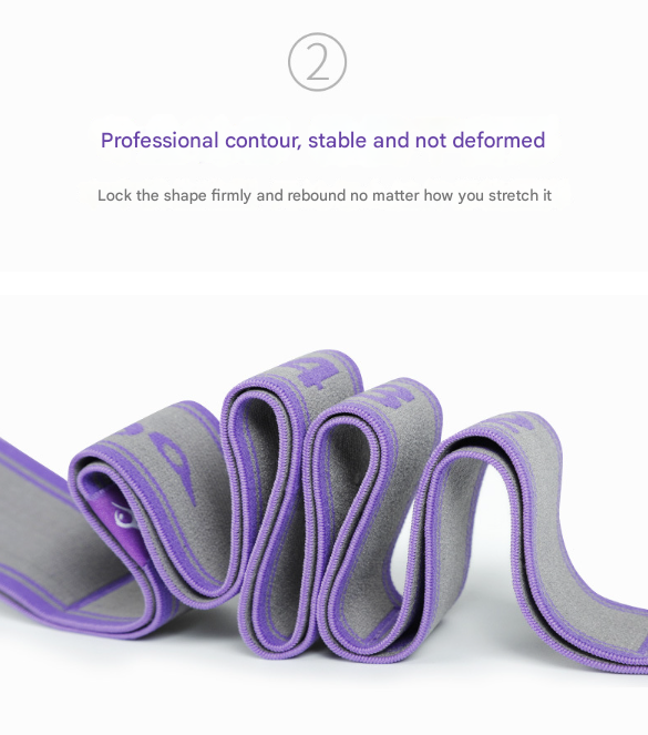 Pink and Blue 9-Loop Yoga Stretch Strap - Numbered Band for Flexibility and Physical Therapy V888-ELOSUNG36395
