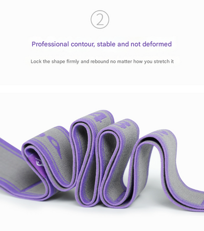 Pink and Blue 9-Loop Yoga Stretch Strap - Numbered Band for Flexibility and Physical Therapy V888-ELOSUNG36395