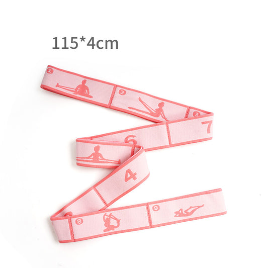 Pink 9-Loop Yoga Stretch Strap - Numbered Band for Flexibility and Physical Therapy V888-ELOSUNG36396