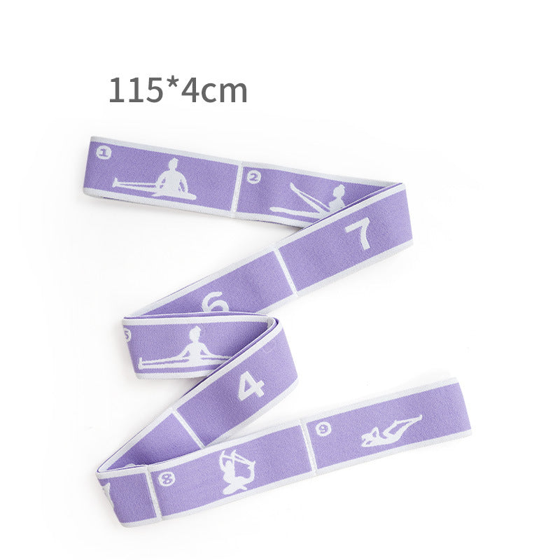 Purple 9-Loop Yoga Stretch Strap - Numbered Band for Flexibility and Physical Therapy V888-ELOSUNG36397