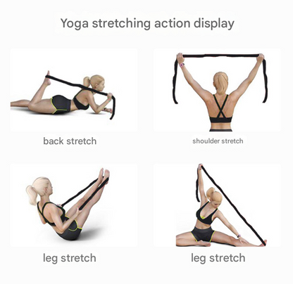 Purple 9-Loop Yoga Stretch Strap - Numbered Band for Flexibility and Physical Therapy V888-ELOSUNG36397