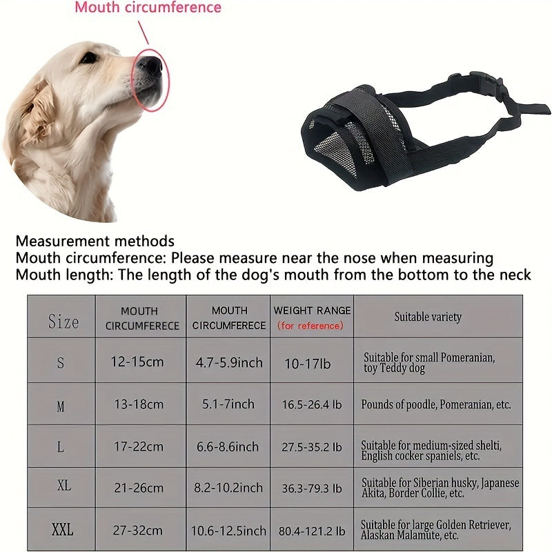3 Pcs Size S Black Breathable Mesh Dog Muzzle - Soft & Comfortable Guard to Prevent Biting, Allows Panting V888-ELOSUNG36404