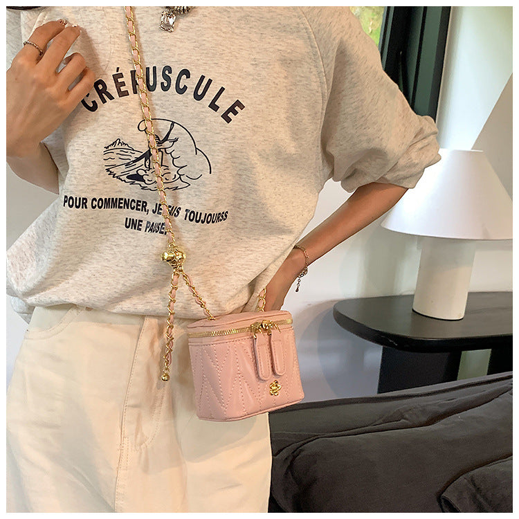 Pink Chic Quilted Mini Box Crossbody Bag - Luxury Style Chain Purse for Women V888-ELOSUNG36414