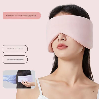 Pink Reversible All-Season Sleep Mask - Cooling & Warming with Sound Muffling Ear Covers Function V888-ELOSUNG36422