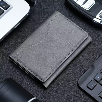 Grey 3-in-1 Magnetic Wallet for MagSafe - Slim PU Leather Card Holder with Kickstand V888-ELOSUNG36426