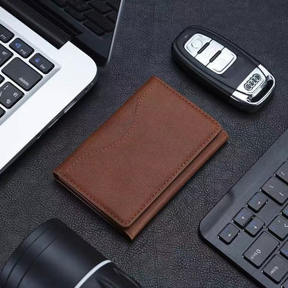 Brown 3-in-1 Magnetic Wallet for MagSafe - Slim PU Leather Card Holder with Kickstand V888-ELOSUNG36428