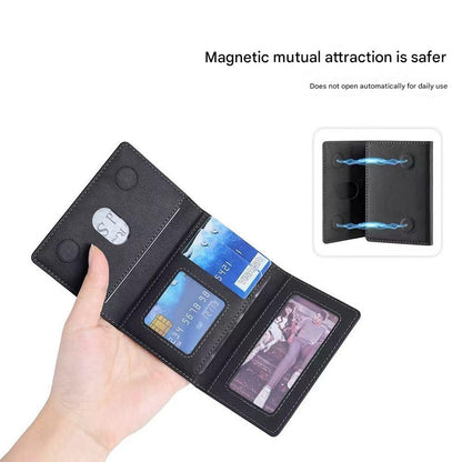 Dark Blue 3-in-1 Magnetic Wallet for MagSafe - Slim PU Leather Card Holder with Kickstand V888-ELOSUNG36429