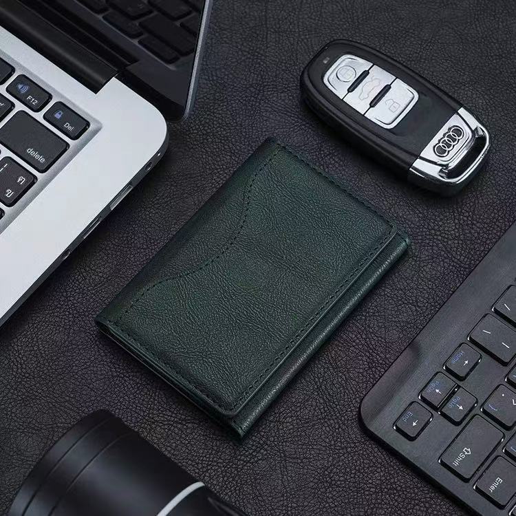Dark Green 3-in-1 Magnetic Wallet for MagSafe - Slim PU Leather Card Holder with Kickstand V888-ELOSUNG36430