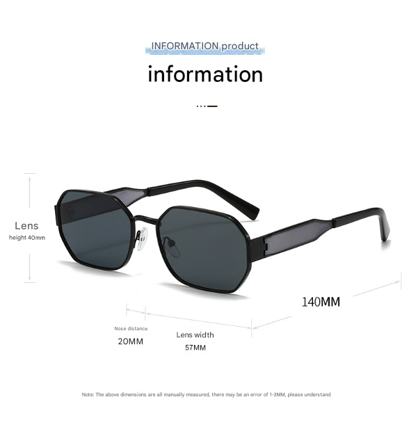 Silver Frame and Grey Lenses Modern Retro Geometric Sunglasses - Chic Metal Frame with UV400 Lenses and Black V888-ELOSUNG36437