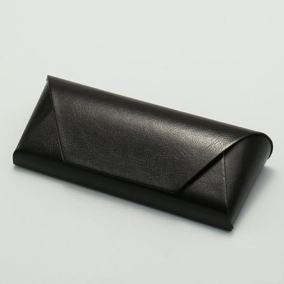 2 Pcs Black Vintage Style PU Leather Eyewear Case - Protective Hard Shell with Soft Lining V888-ELOSUNG36441