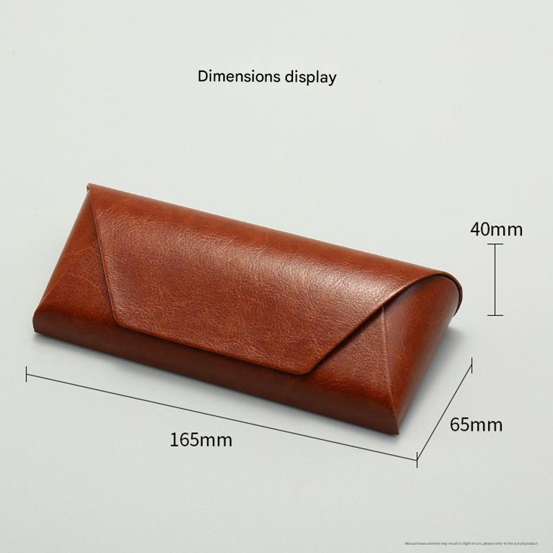 2 Pcs Black Vintage Style PU Leather Eyewear Case - Protective Hard Shell with Soft Lining V888-ELOSUNG36441