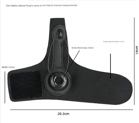 Black Adjustable Thumb Brace with Dial System - Wrist & Thumb Stabilizer for Pain Relief V888-ELOSUNG36449