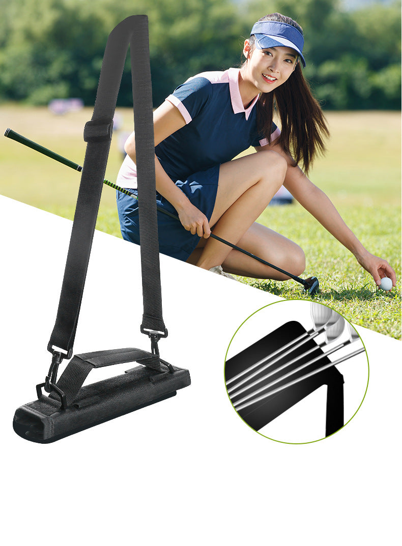Red Compact Golf Club Carrier - Lightweight Sunday Practice Bag for Driving Range V888-ELOSUNG36452