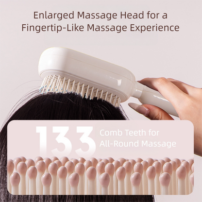 Pink Innovative Self-Cleaning Cushion Hairbrush - Retractable Bristle Detangling & Scalp Massager V888-ELOSUNG36477