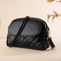 Black Chic Quilted Crossbody Bag - Multi-Compartment PU Leather Shoulder Purse V888-ELOSUNG36482