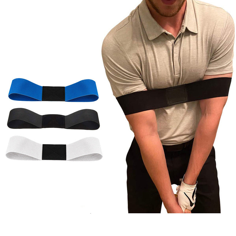 White Golf Swing Trainer Arm Band - Simple Posture Corrector for Improved Alignment & Connection V888-ELOSUNG36505