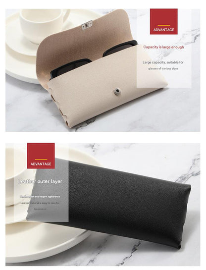 Blue Sleek PU Leather Eyeglass Pouch Set (3-Pack) - Slim Protective Case for Sunglasses V888-ELOSUNG36509