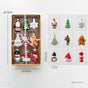 Style A Colorful Charming Miniature Glass Christmas Ornament Set - 9pc Classic Holiday Figures V888-ELOSUNG36510