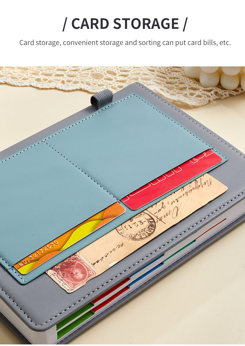 Orange A5 PU Leather Agenda for Productivity & Time Management-Undated Daily & Hourly Planner Pro V888-ELOSUNG36532