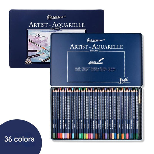 Giorgione Artist Watercolour Pencils 36-Color Set - Premium Water Soluble Colored Pencils for Art & Drawing V888-ELOSUNG36548