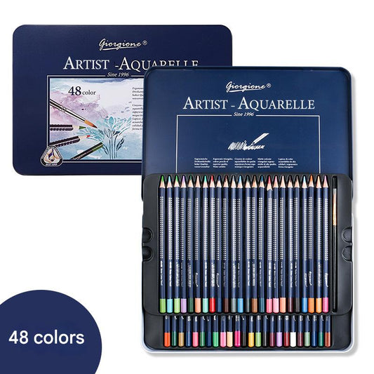 Giorgione Artist Watercolour Pencils 48-Color Set - Premium Water Soluble Colored Pencils for Art & Drawing V888-ELOSUNG36549