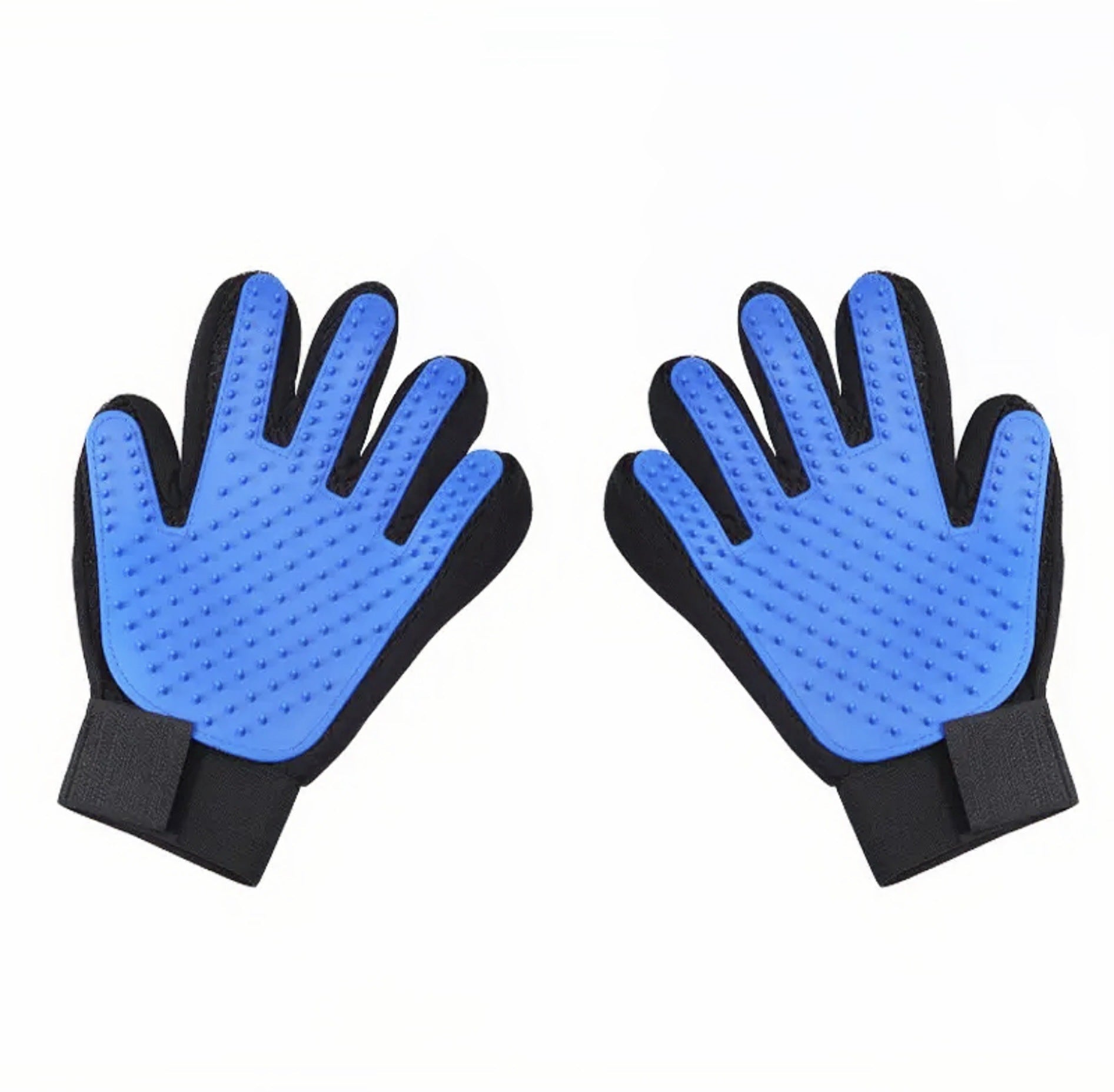 3 Pairs Blue Pet Grooming Gloves for Dogs & Cats - Deshedding, Bathing & Massage Brush V888-ELOSUNG36560