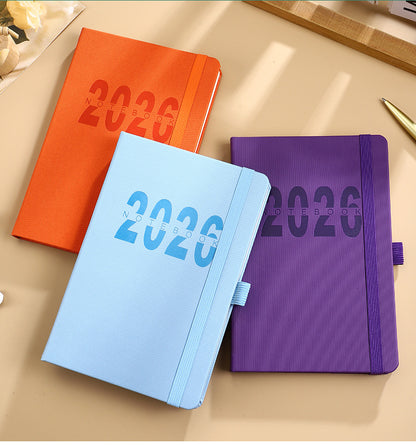 Orange 2026 A5 English Daily Planner Notebook 365-Day Schedule Book for Monthly & Annual Planning V888-ELOSUNG36608