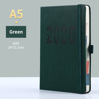 Green 2026 A5 English Daily Planner Notebook 365-Day Schedule Book for Monthly & Annual Planning V888-ELOSUNG36609