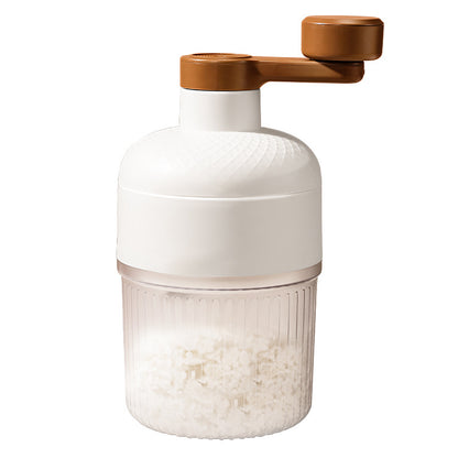 Manual Ice Shaver Machine Portable Hand-Crank Snow Cone Maker for Home Use with 2 Ice Cube Molds V888-ELOSUNG36622